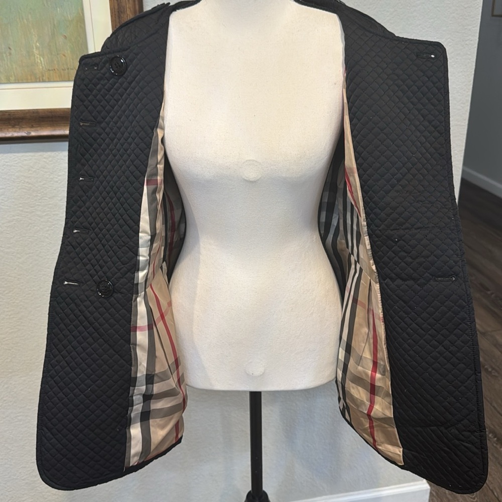 Authentic Burberry Black Quilted Jacket